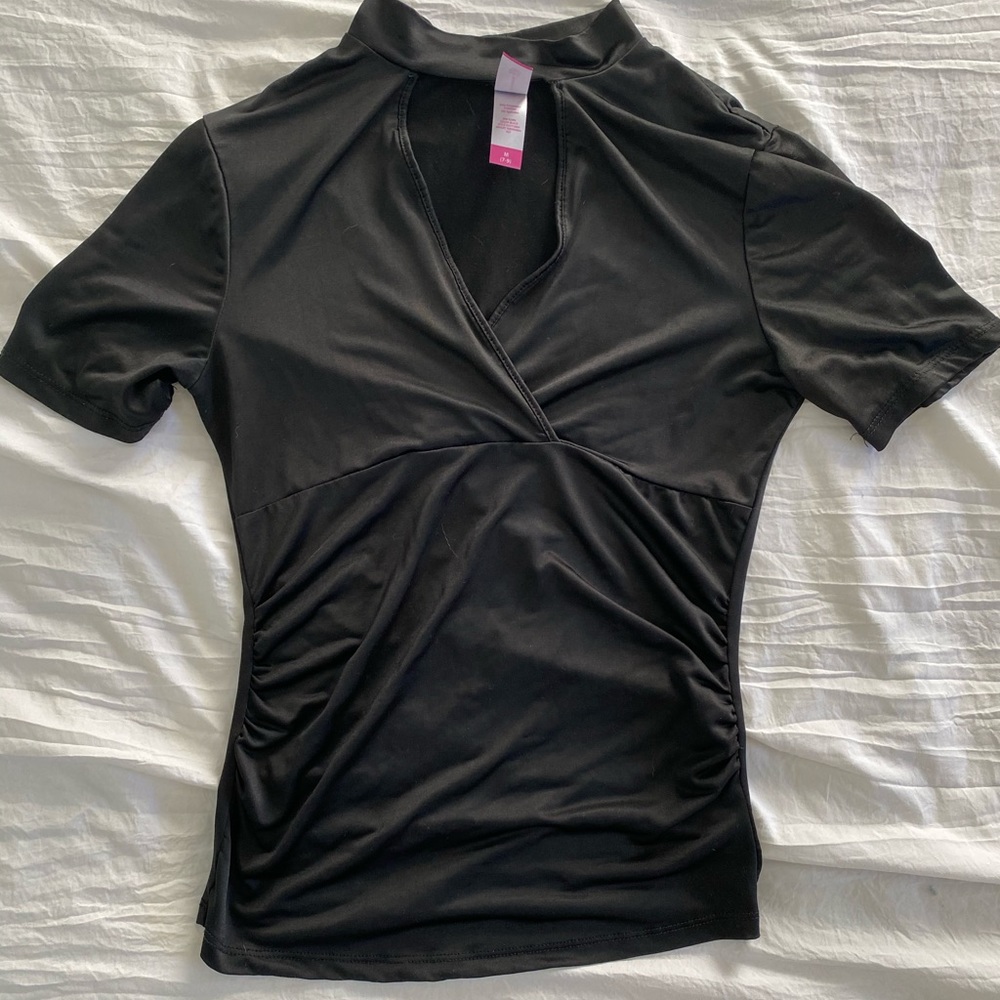 Vintage Black Keyhole Top